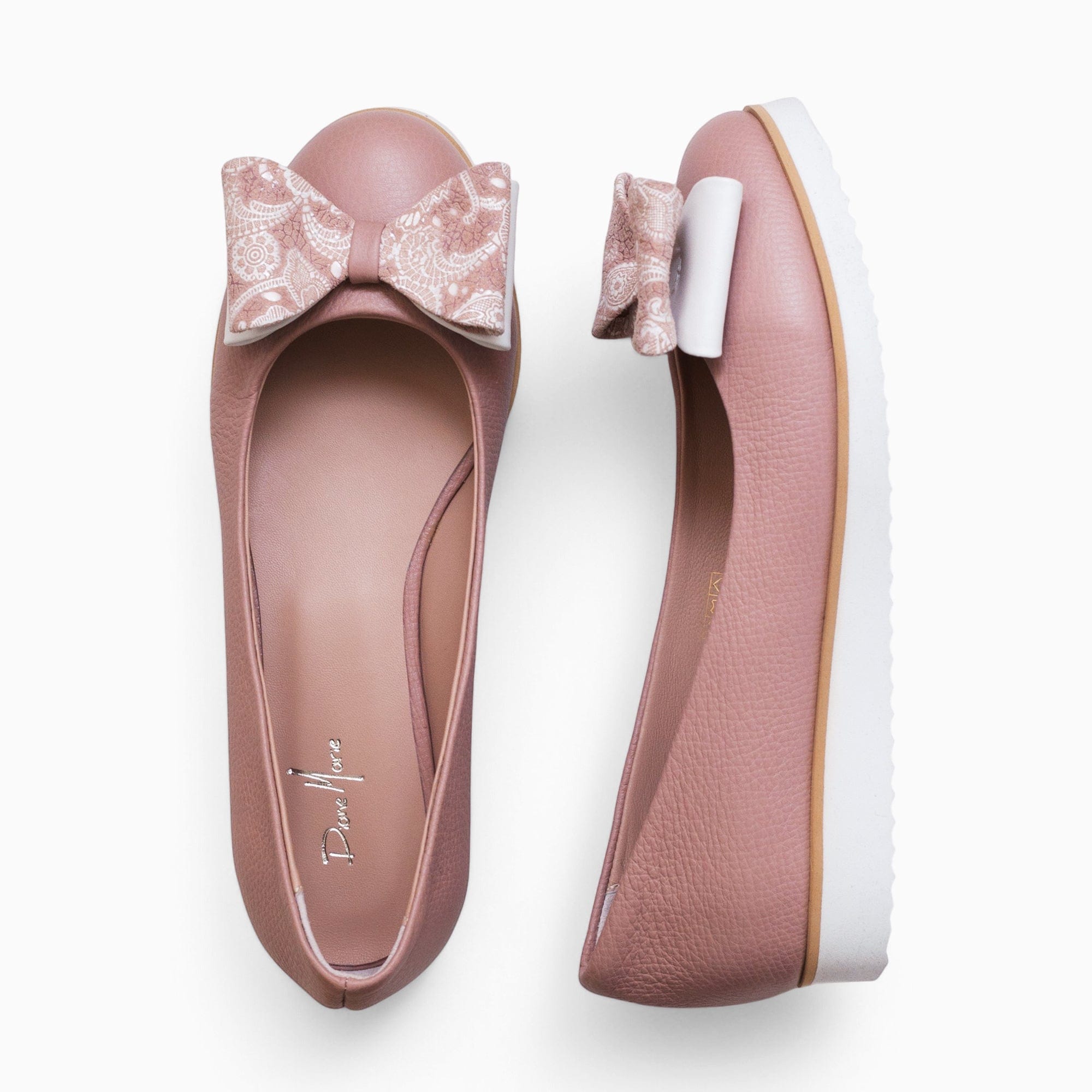 Balerini din piele naturala grej funde Vancouver