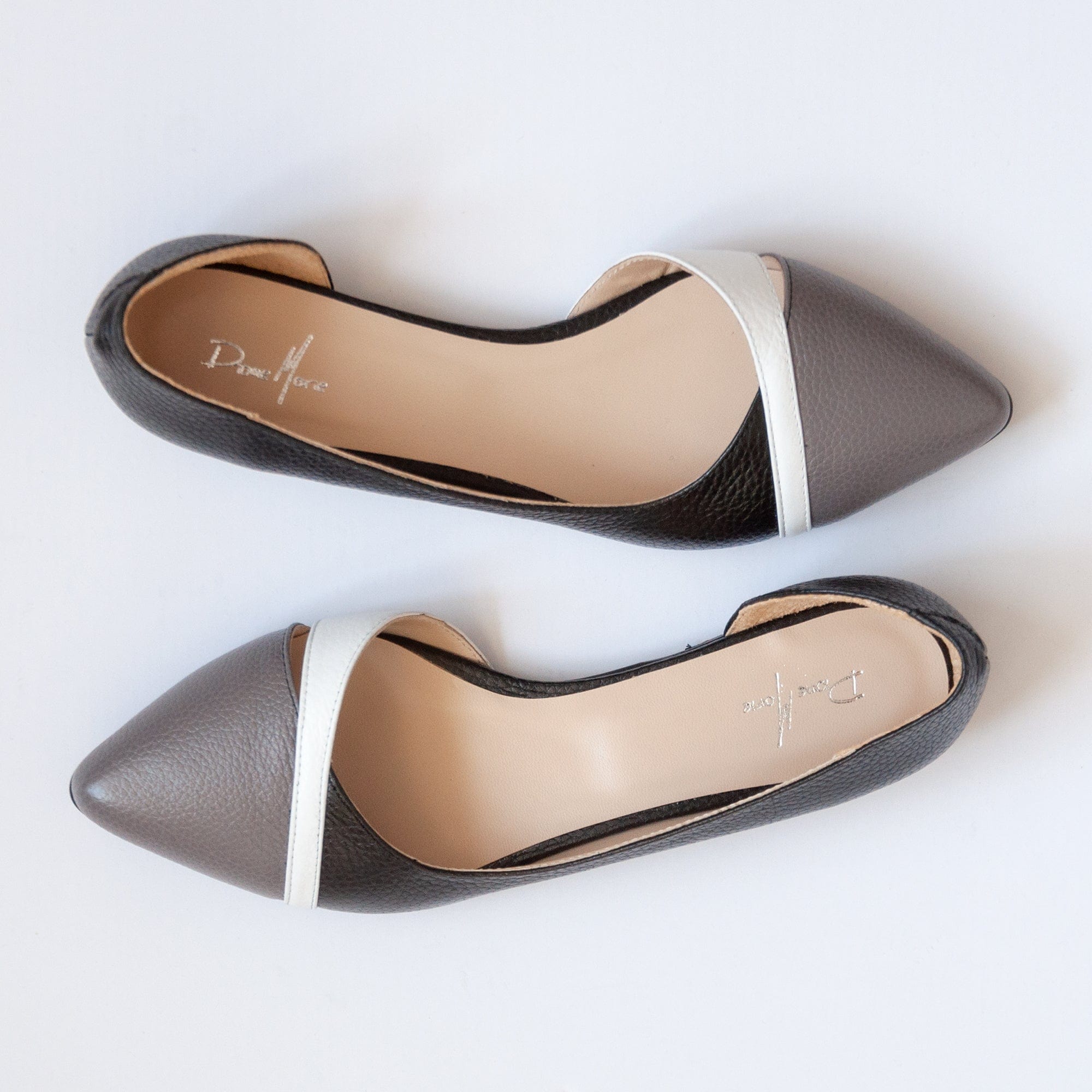 Balerini din piele naturala neagra Katya