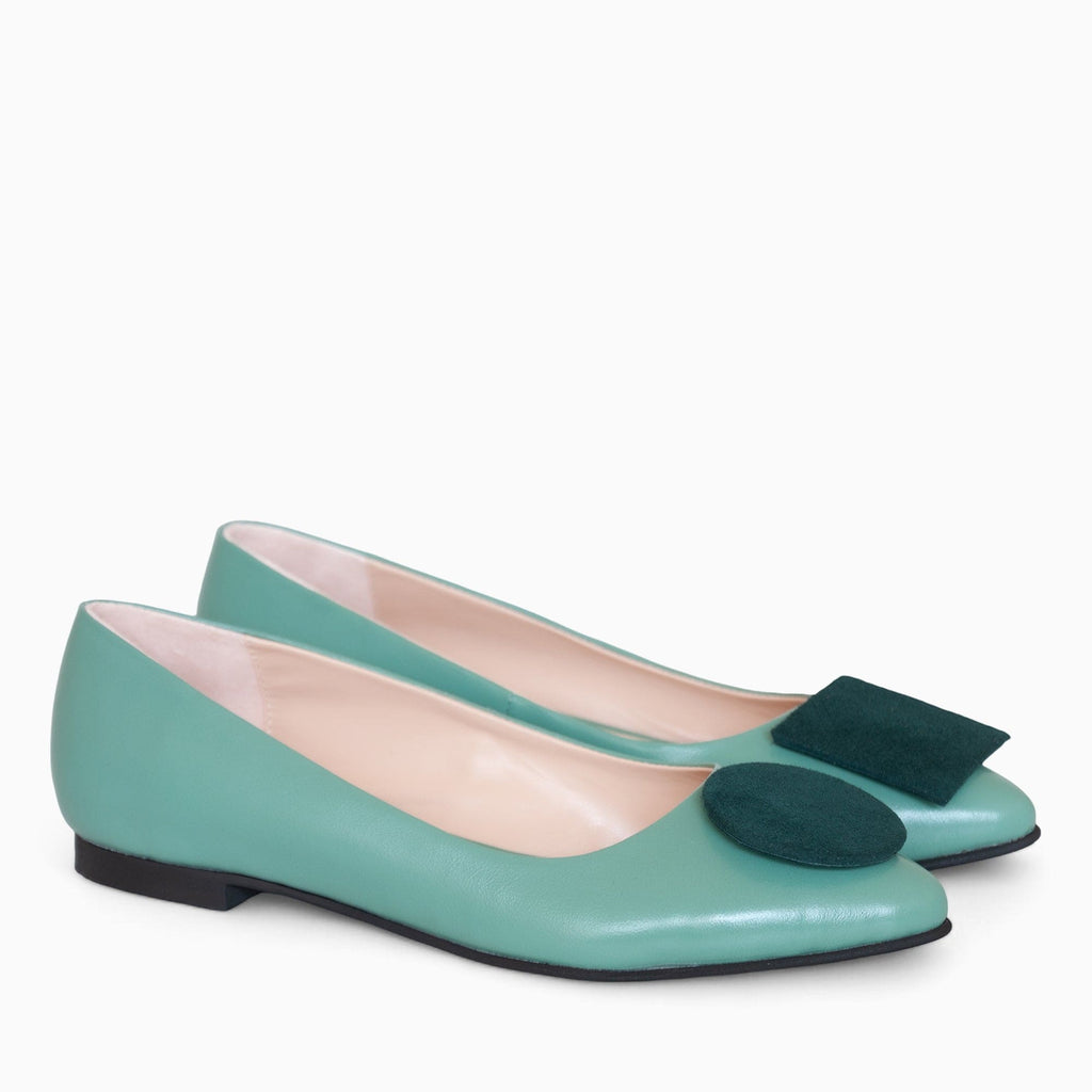 Balerini din piele naturala vernil Jolene