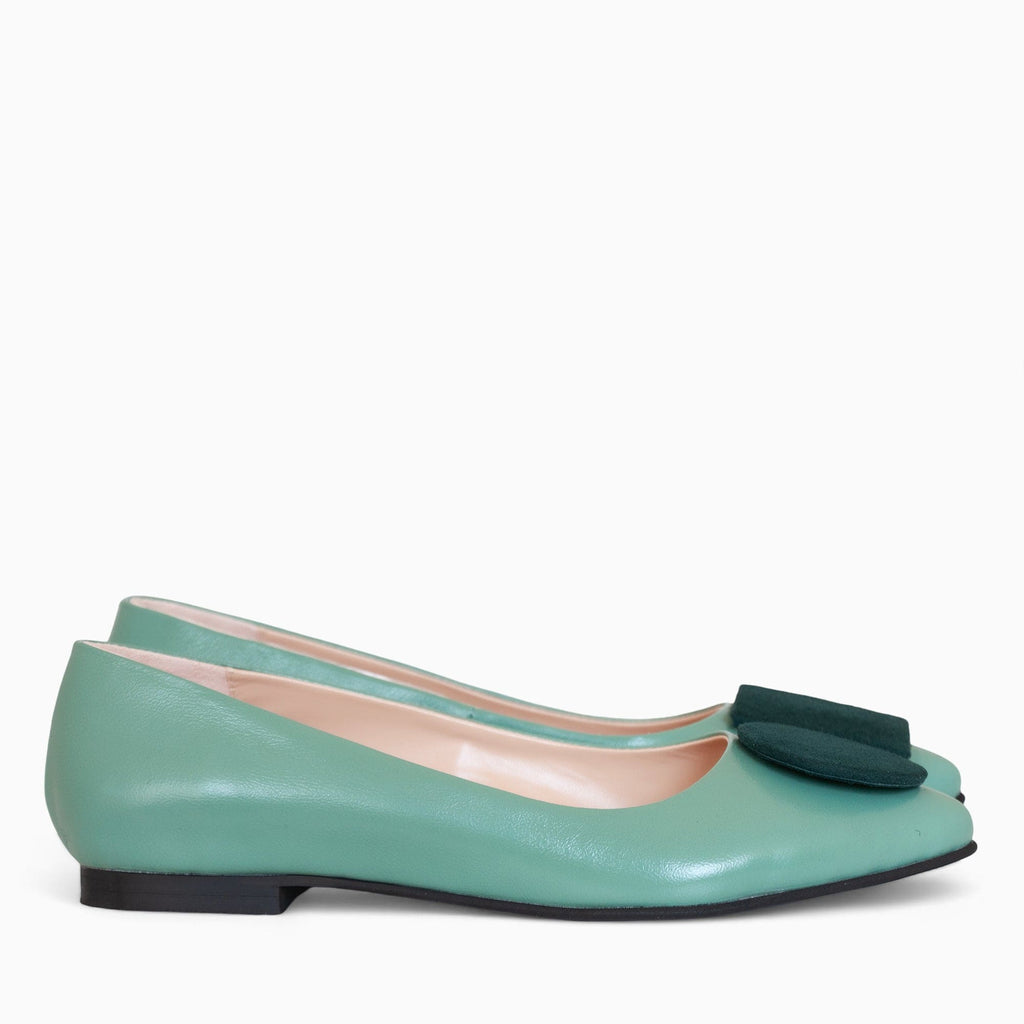 Balerini din piele naturala vernil Jolene