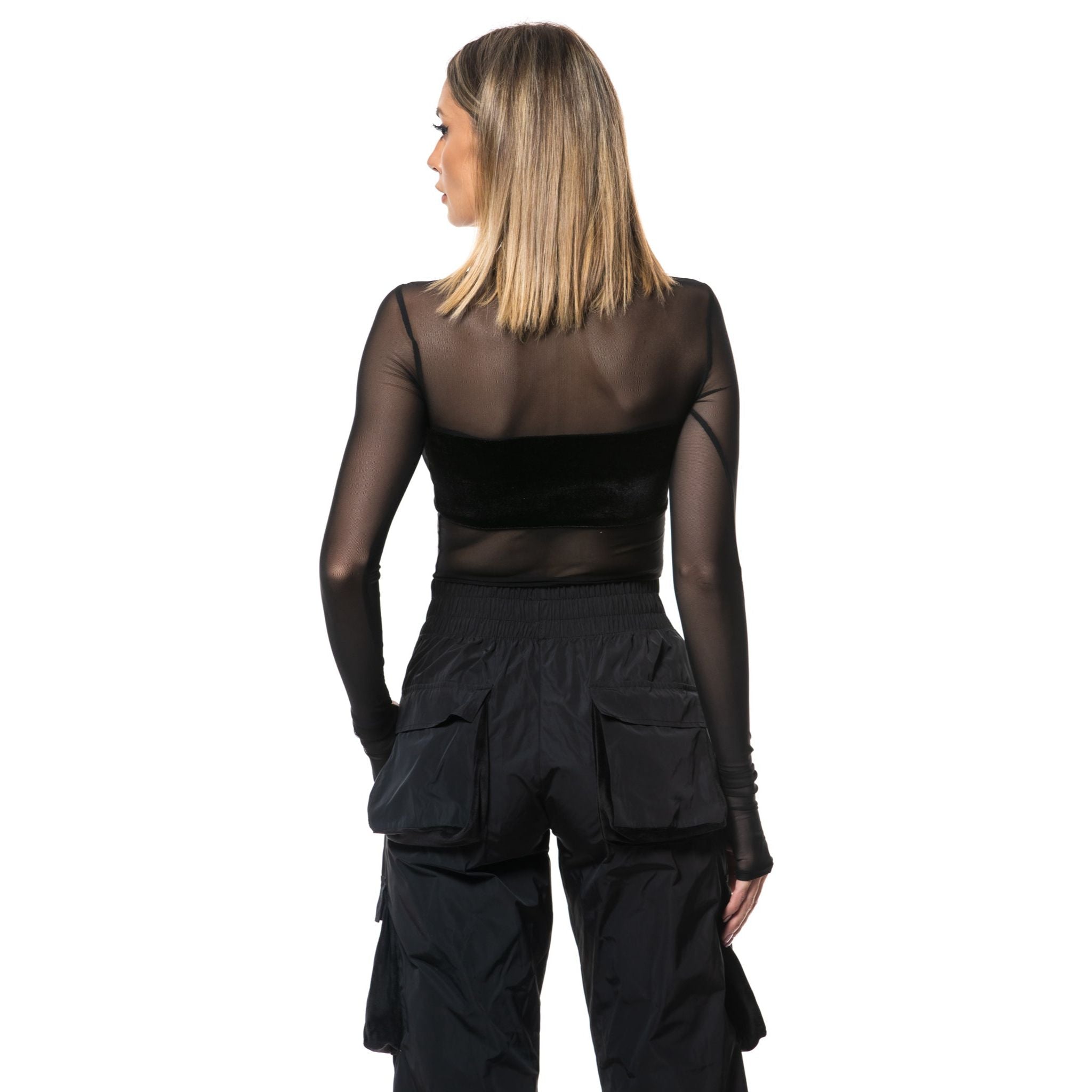 Top din tulle si catifea Backstage