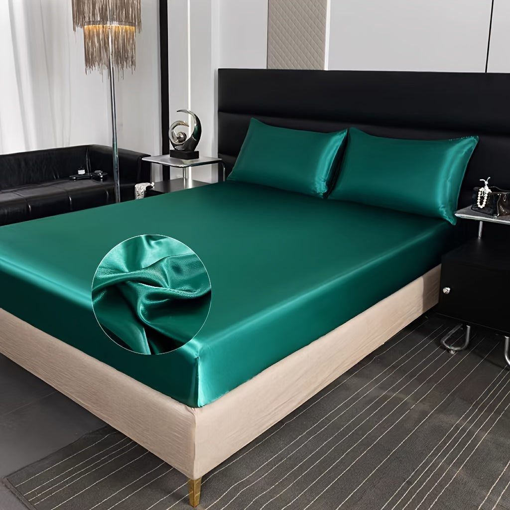 2/3pcs of satin solid color bedding