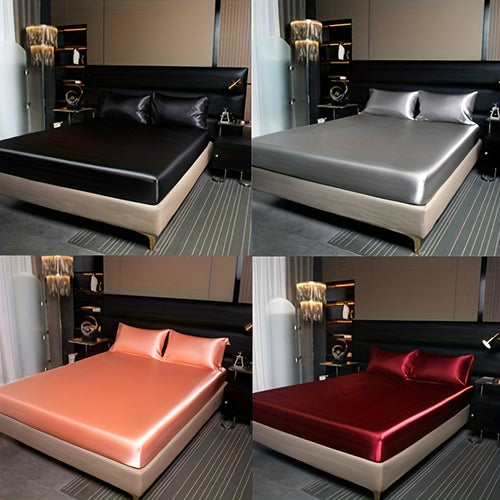 2/3pcs of satin solid color bedding