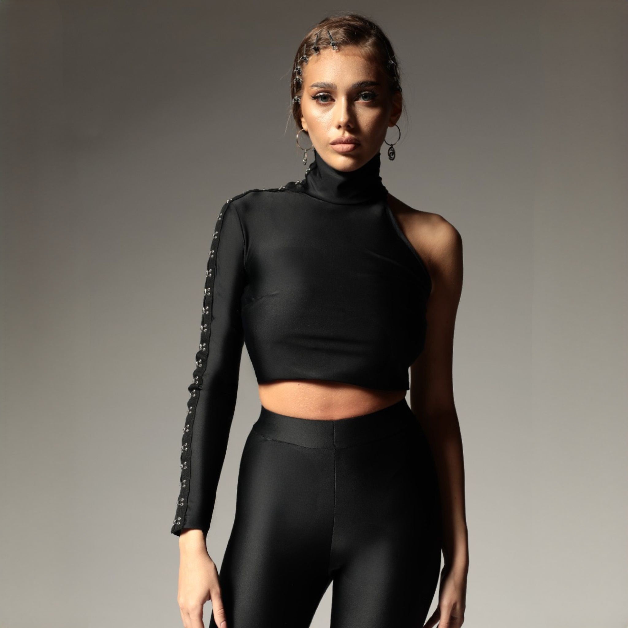 Bustiera din lycra cu o maneca New York