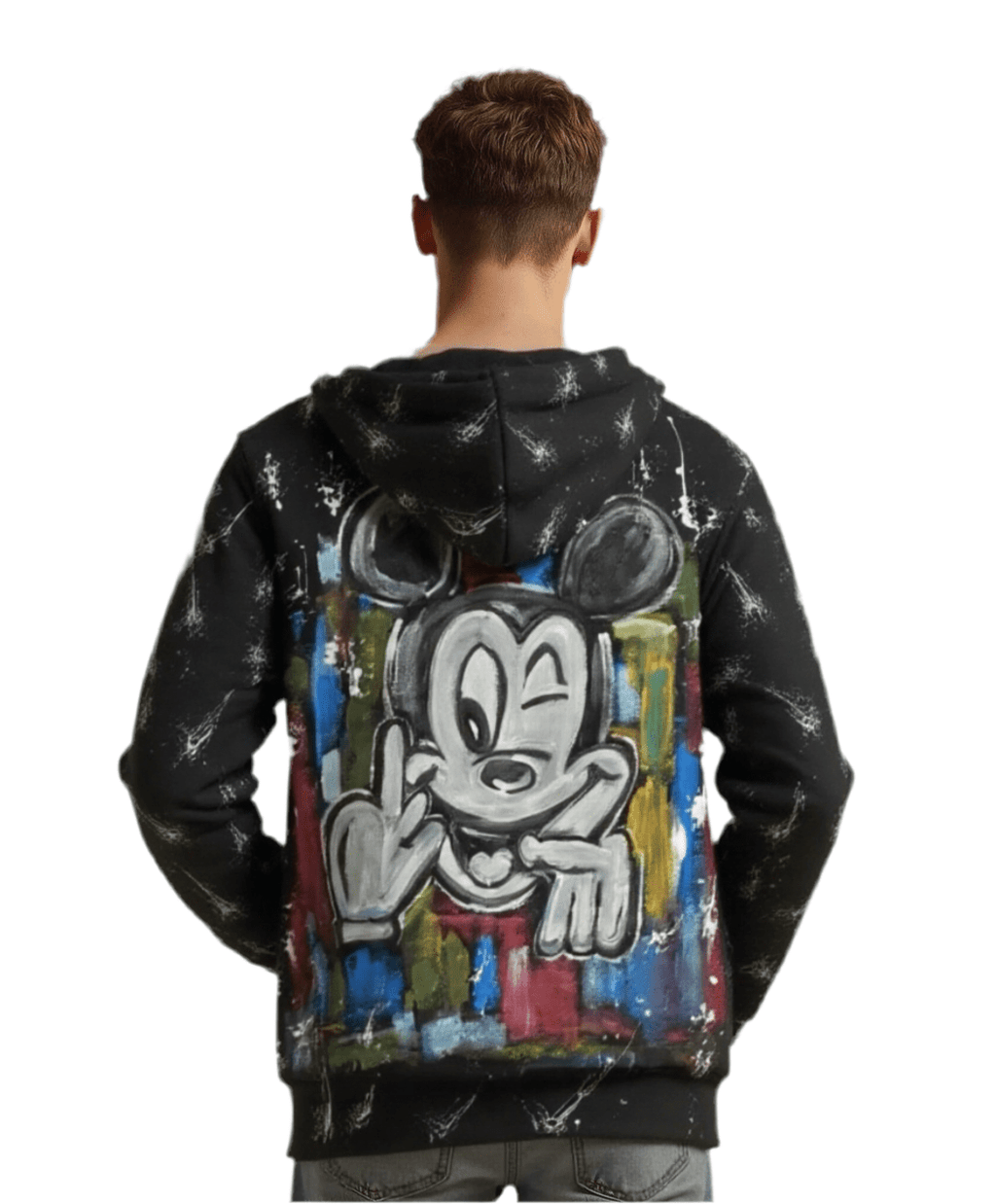 Hand painted mickey hoodie