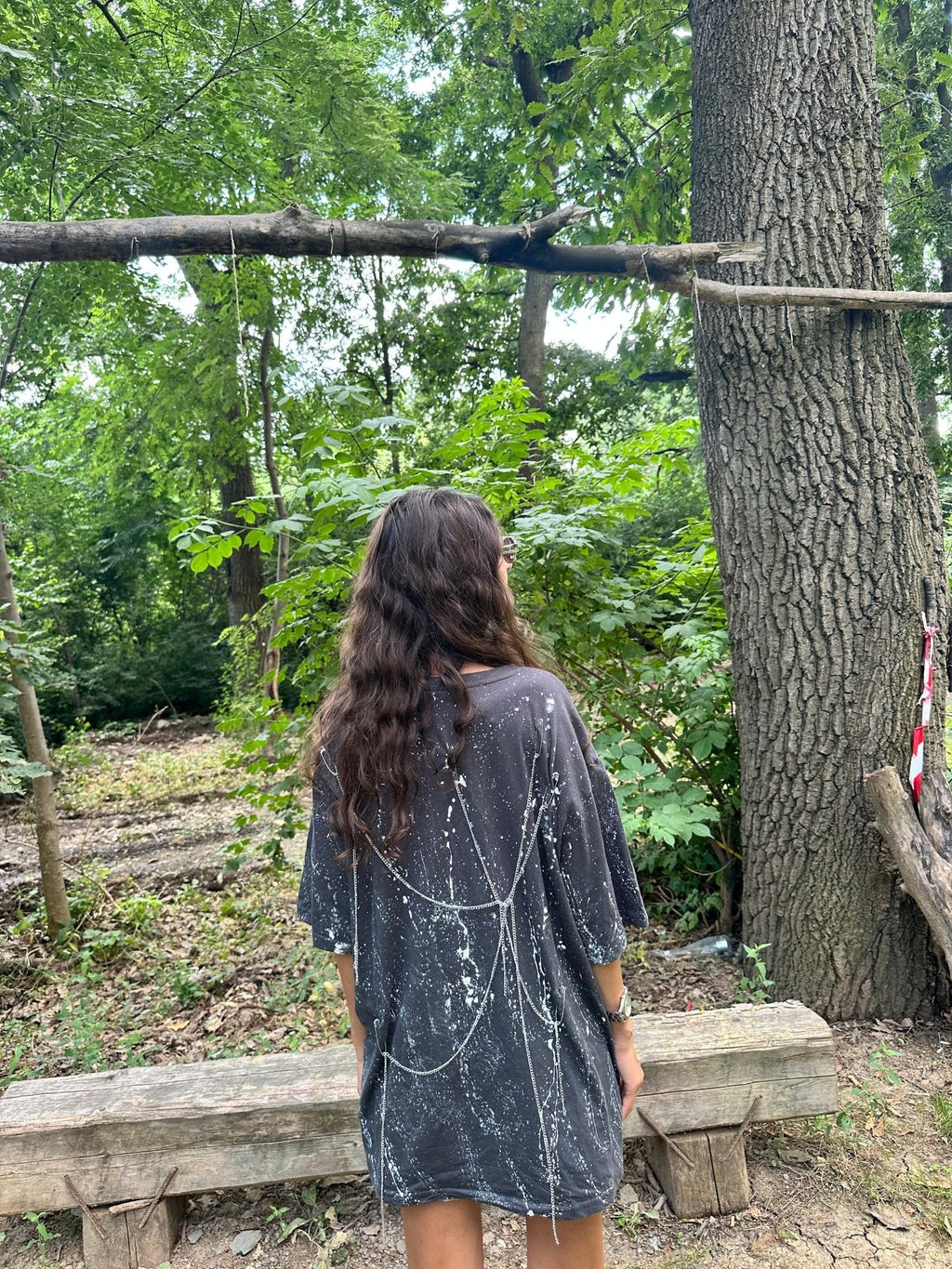 Oversize splash t shirt