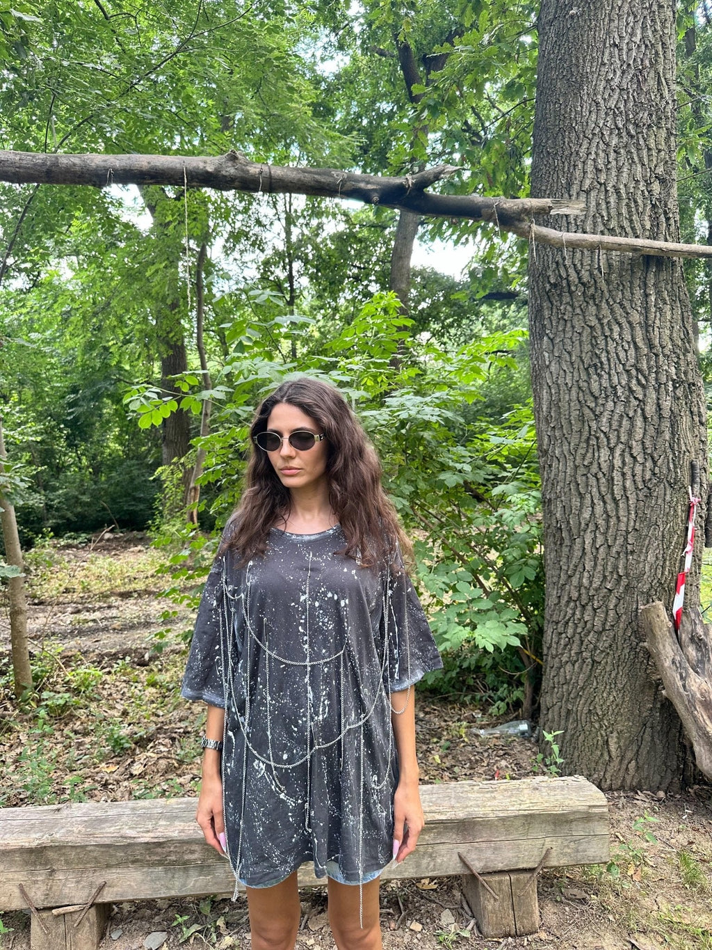 Oversize splash t shirt