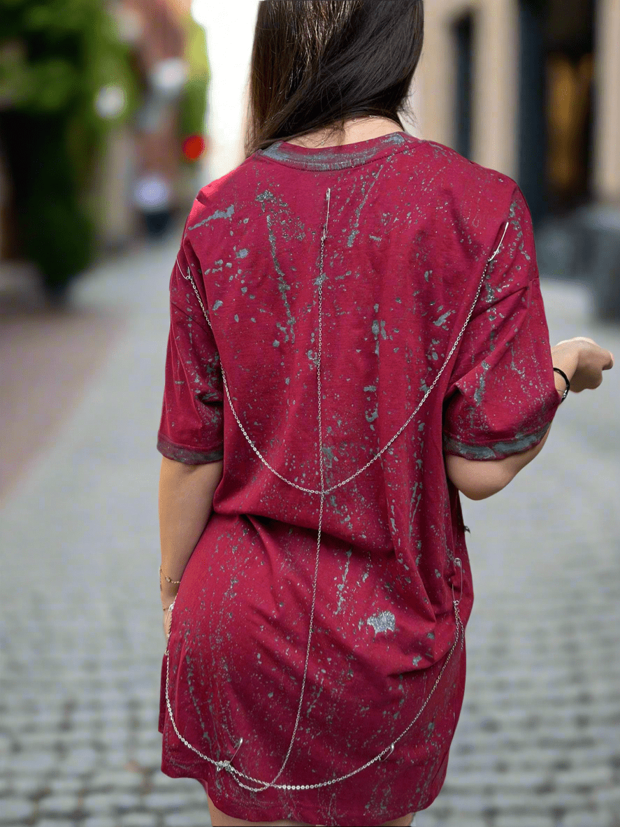 Tricou accesorizat grey touch