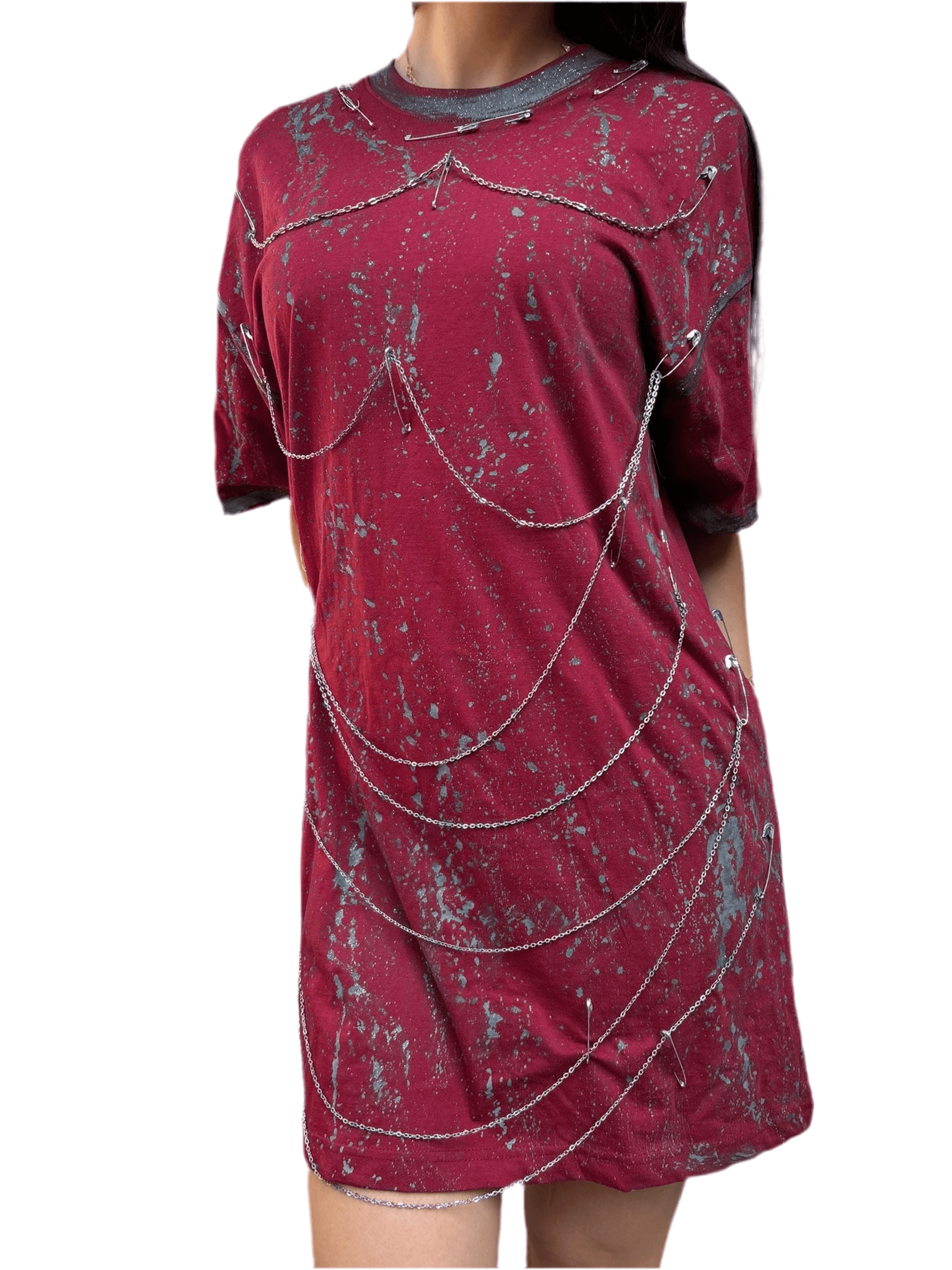 Tricou accesorizat grey touch