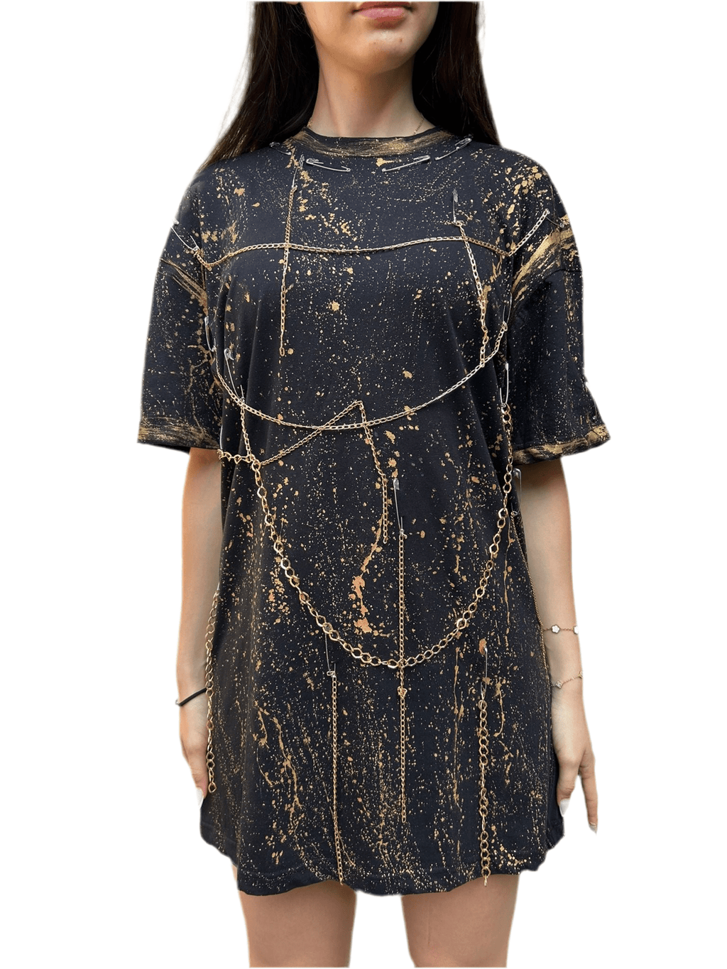 Tricou Gold Touch Oversize - Handpainted Premium