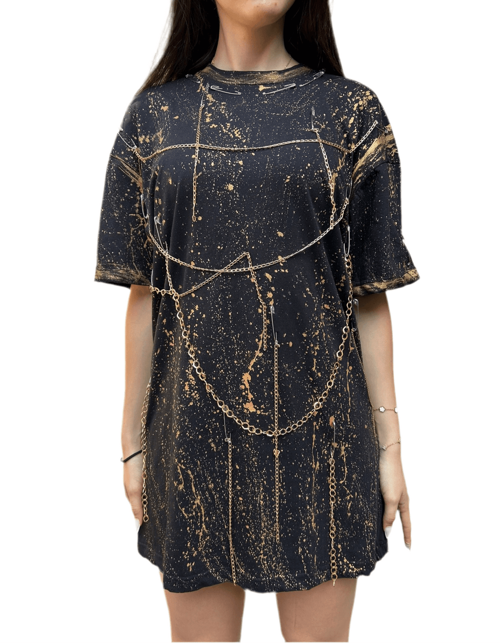 Tricou Gold Touch Oversize - Handpainted Premium